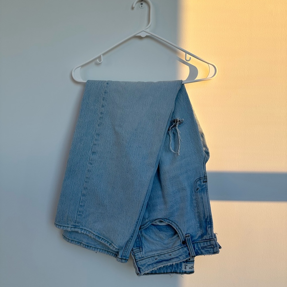 Abercrombie Curve Love 90s Relaxed Jeans Women 29S Light Wash Casual